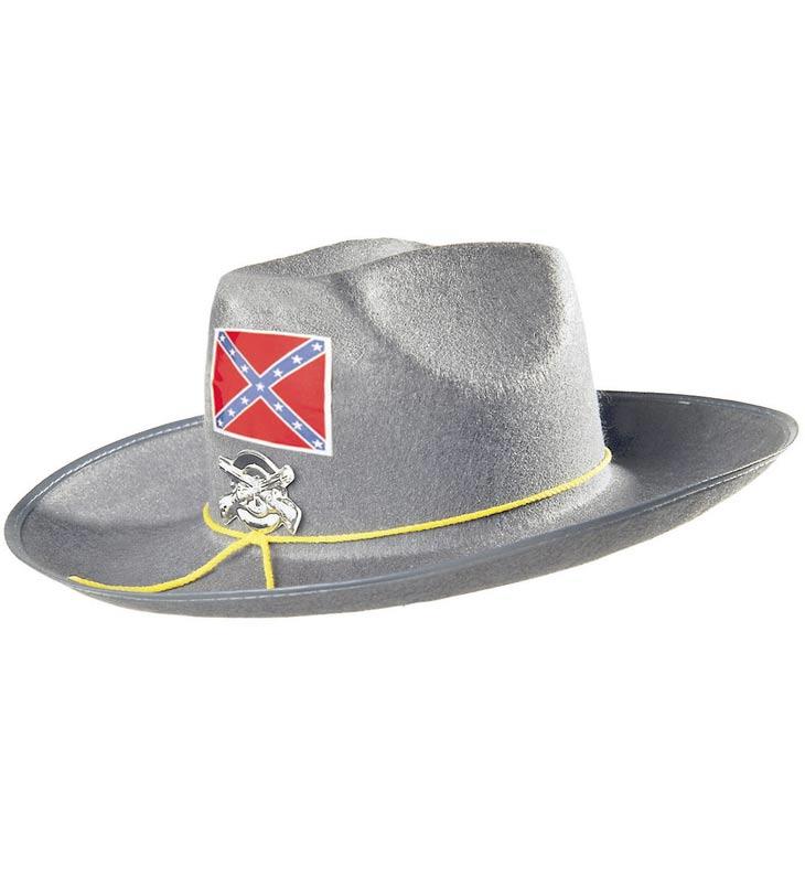 Confederate Hat with Badge historical costume accessory by Widmann 2541S available here at Karnival Costumes online pary shop