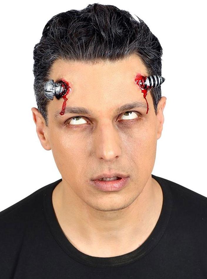Halloween Special Effects Makeup Screw through Brow by Widmann 4169V available here at Karnival Costumes online Halloween party shop
