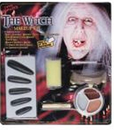 Witch Make-up and Accessories Set by Fun-World MU129 available here at Karnivlak Costumes online Halloween party shop