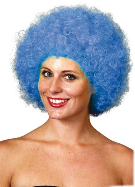 Curly Blue Clown Wig