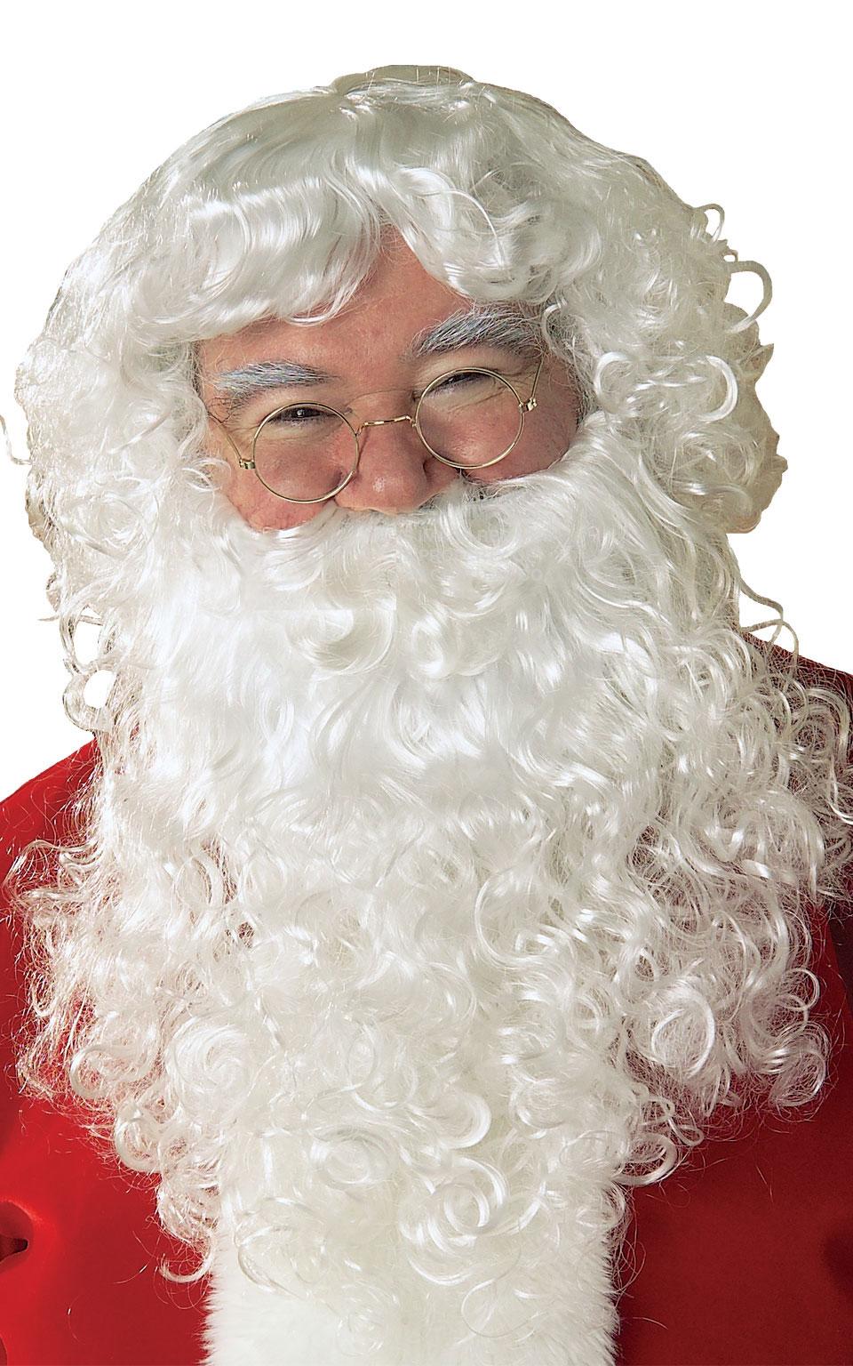Economy Santa Wig and Beard Set by Rubies 2269 available here at Karnival Costumes online Christmas party shop