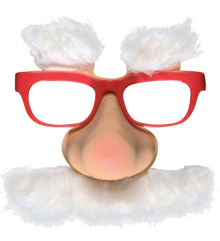 Father Christmas Glasses with Nose, Moustache and Eyebrows by Widmann 1499G available here at Karnival Costumes online party shop