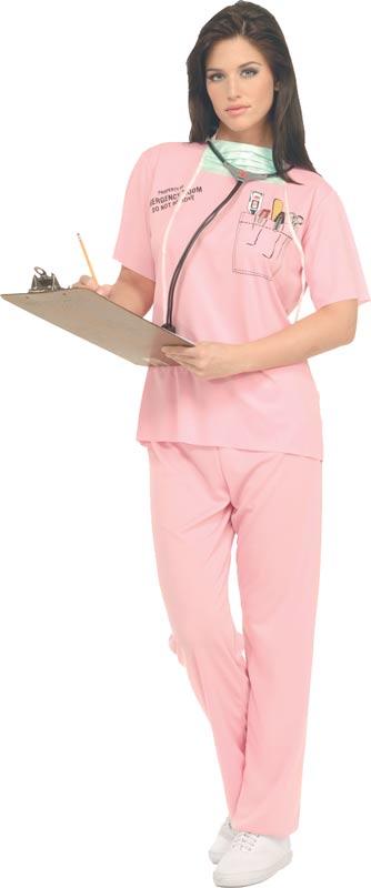 Pink ER Nurse Fancy Dress Costume by Rubies 888378 available here at Karnival Costumes online party shop