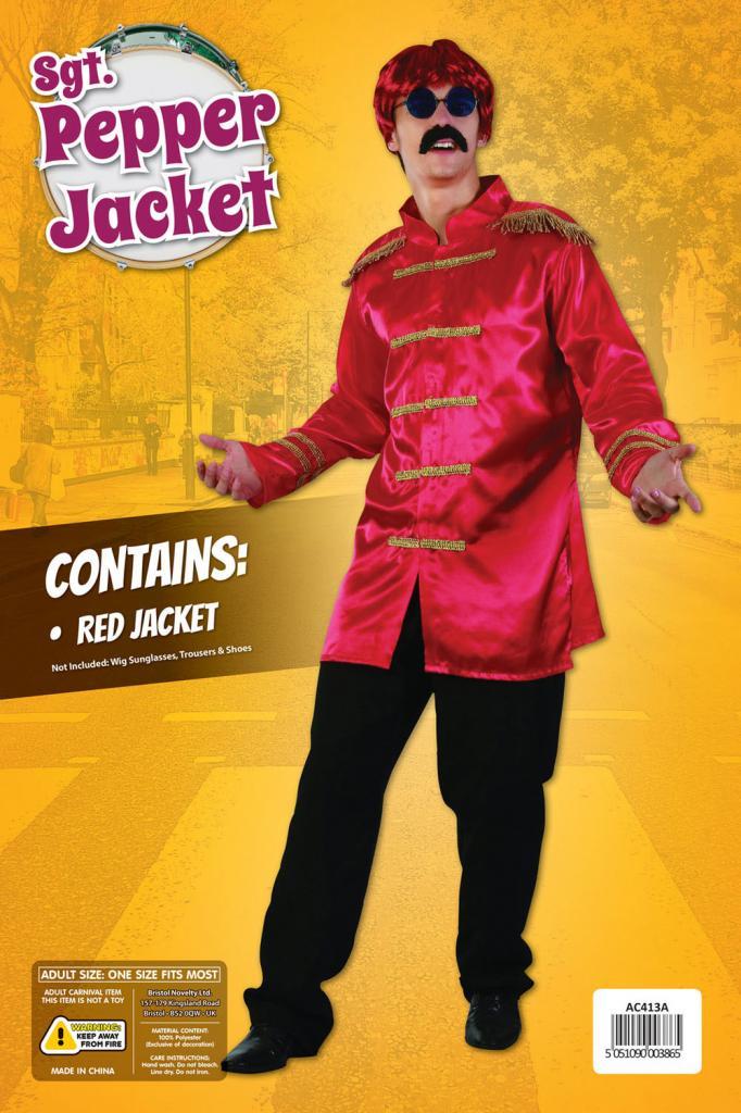 60's Musician Jacket XL Adult Costume AC413AX 60's Musician Jacket XL Adult Costume AC413AX