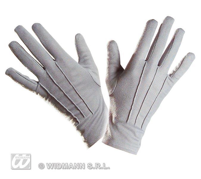 Men's Grey Dress Gloves for Weddings or Costume wear by Widmann 1460G available here at Karnival Costumes online party shop
