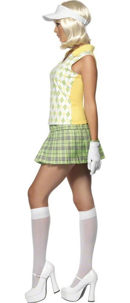 Female Gone Golfing Fancy Dress Costume- Side View