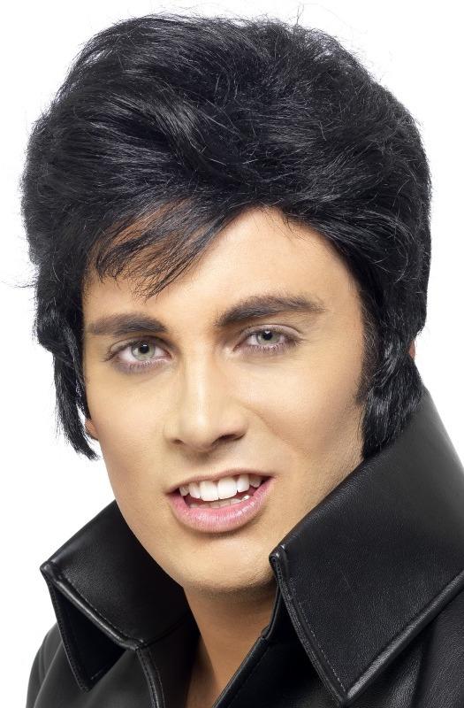Elvis Wig licensed costume wig by Smiffy 42116 available here at Karnival Costumes online party shop