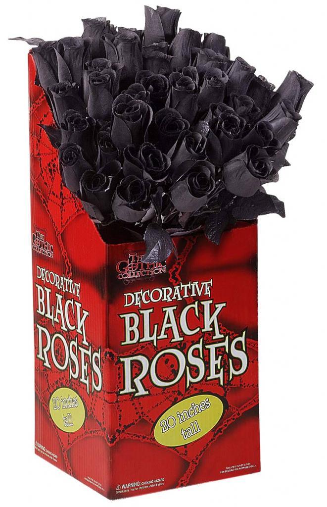 Long Stemmed Black Roses - Single Rose