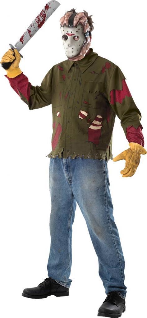 Jason Voorhees Shirt and Mask Set for Adults by Rubies 15806  in sizes std or xl from Karnival Costumes online Halloween shop