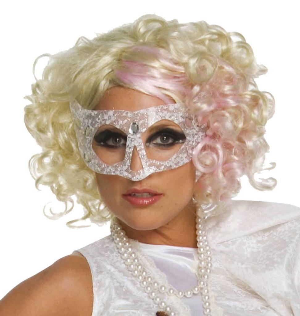 Lady GaGa Blonde/Pink Wig by Rubies 51549 available here at Karnival Costumes online party shop