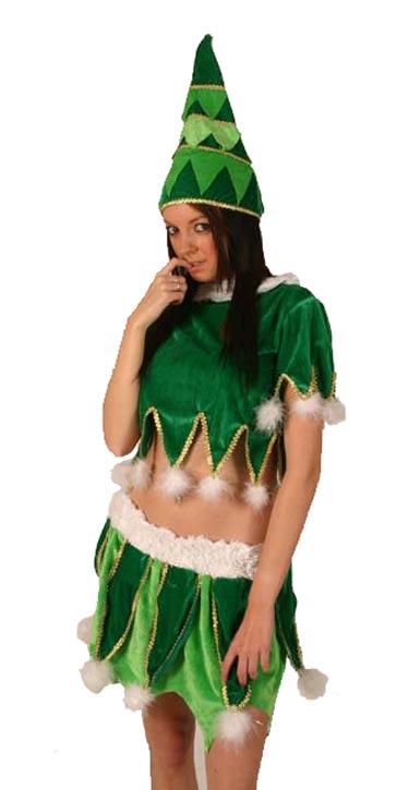 Sassy Christmas Tree Fancy Dress Costume for Ladies
