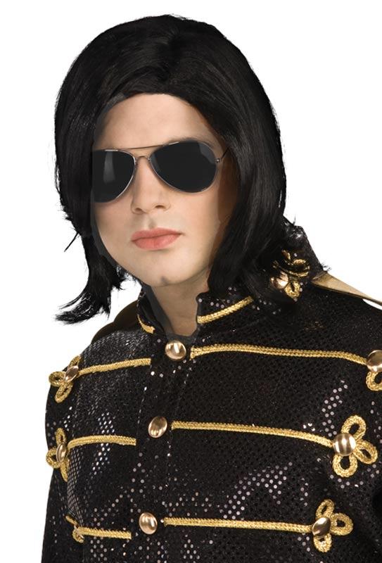 Michael Jackson Straight Adult Wig With Glasses