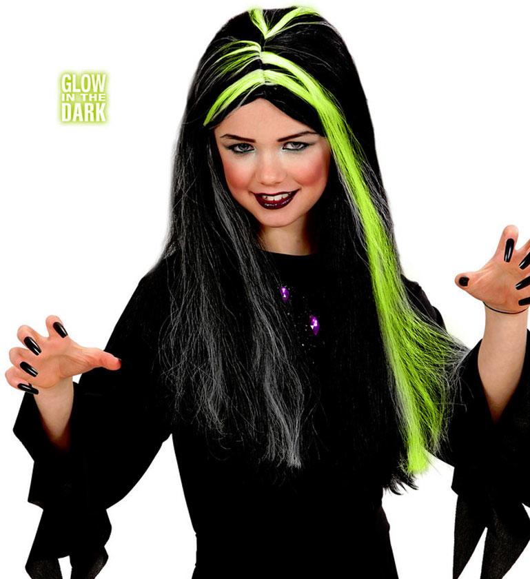 Kids Witch Wig Child Black Green Kids Witch Wig Child Black Green