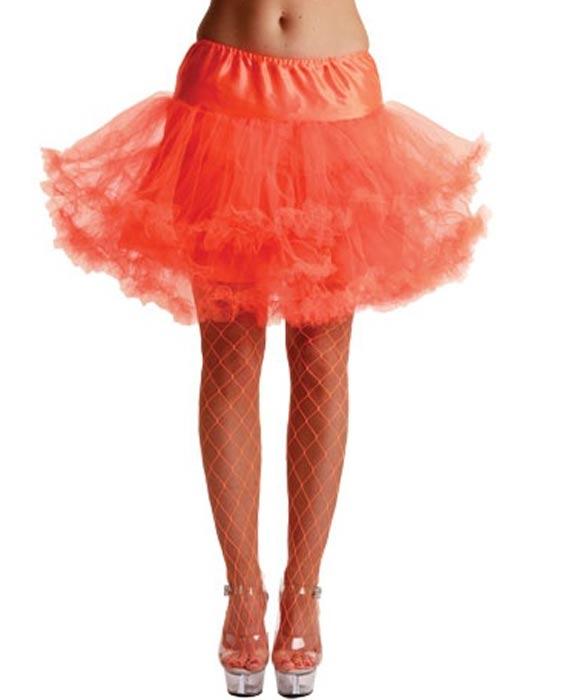 Orange Deluxe 3 Layer Ruffle Petticoat
