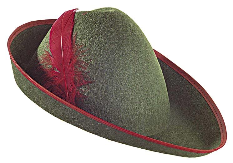 Robin of Loxley aka Robin Hood Hat with Red Feather by Widmann 1672R from a selection of character hats here at Karnival Costumes online party shop