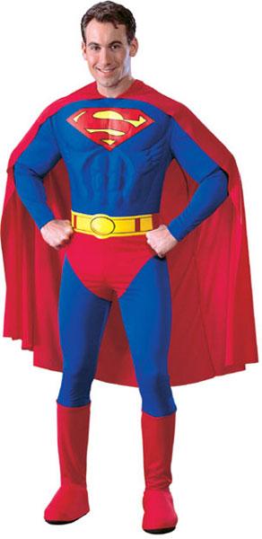 Superman Costume with Muscle Chest by Rubies 888016 available here at Karnival Costumes online party shop