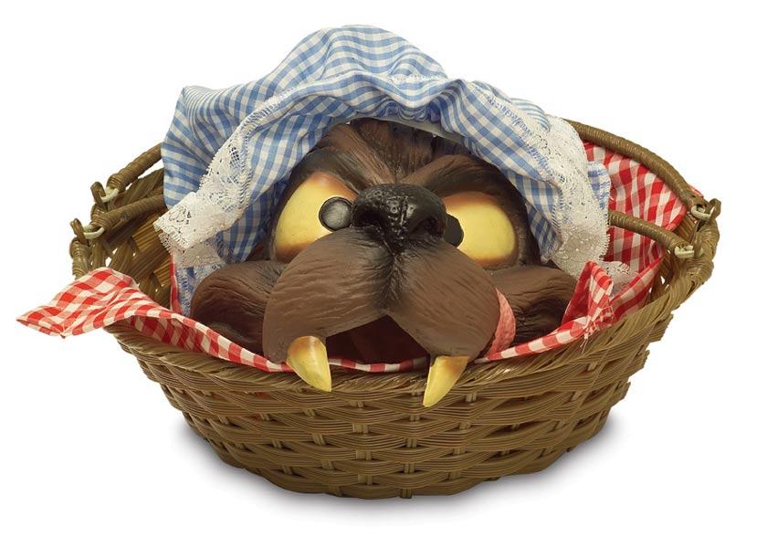 Wolf Head in Basket Storybook Costume Accessory by Rubies 6626 available here at Karnival Costumes online party shop