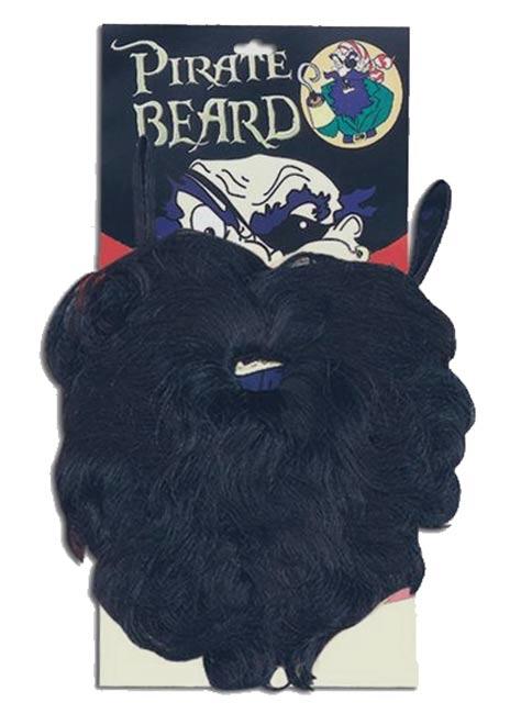Pirate's Beard and Moustache - Wavey Black