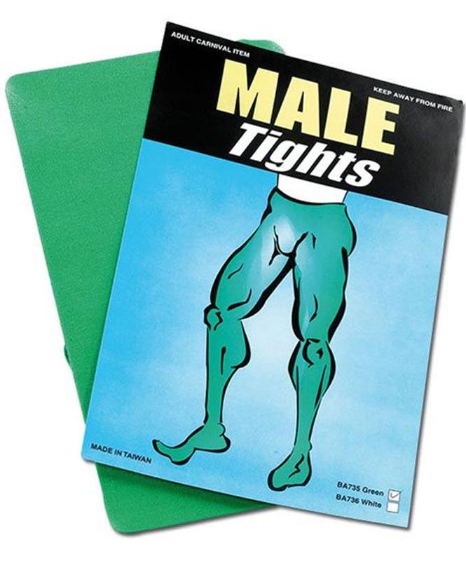 Opaque Green tights for men by Bristol Novelties BA735 available here at Karnival Costumes online party shop