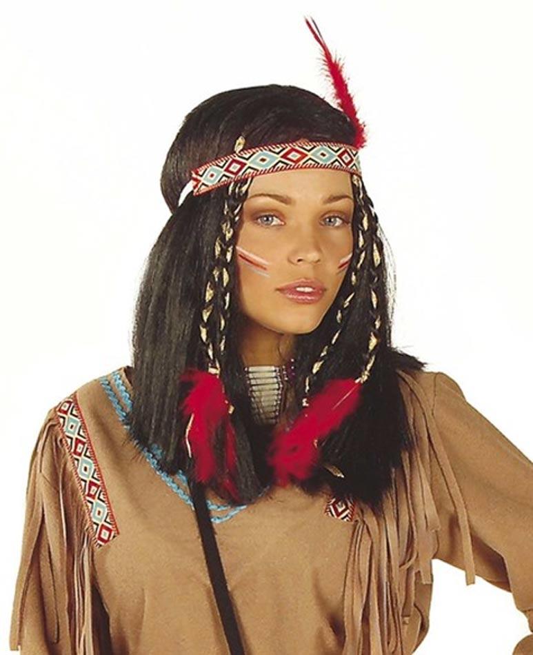 Cheyenne Indian Wig for Ladies by Widmann A6140 available from a collection here at Karnival Costumes online party shop