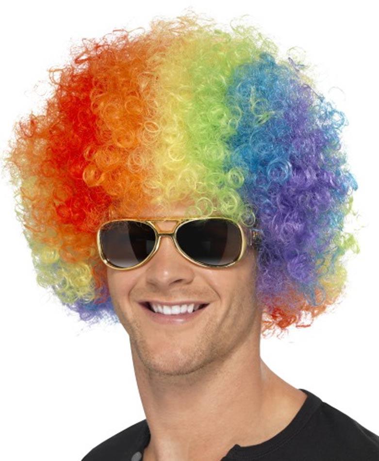 Multi-Coloured Clown Wig - Circus Costume Wigs