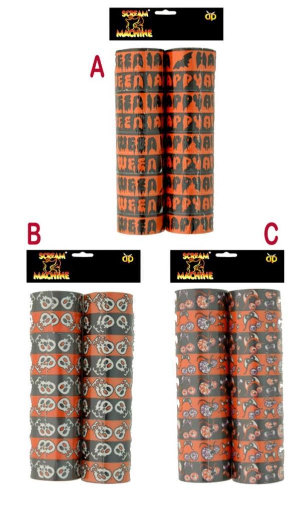 Spooky and Scary Streamers - Pack 2 Rolls