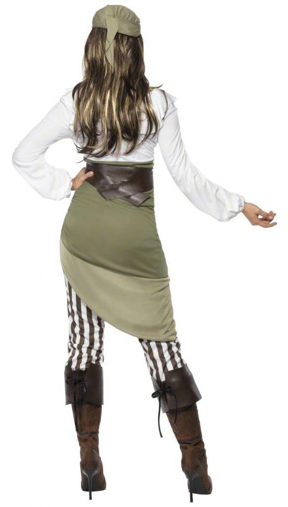 Rear View Shipmate Sweetie Lady's Pirate Costume by Smiffys 33353 available here at Karnival Costumes online party shop