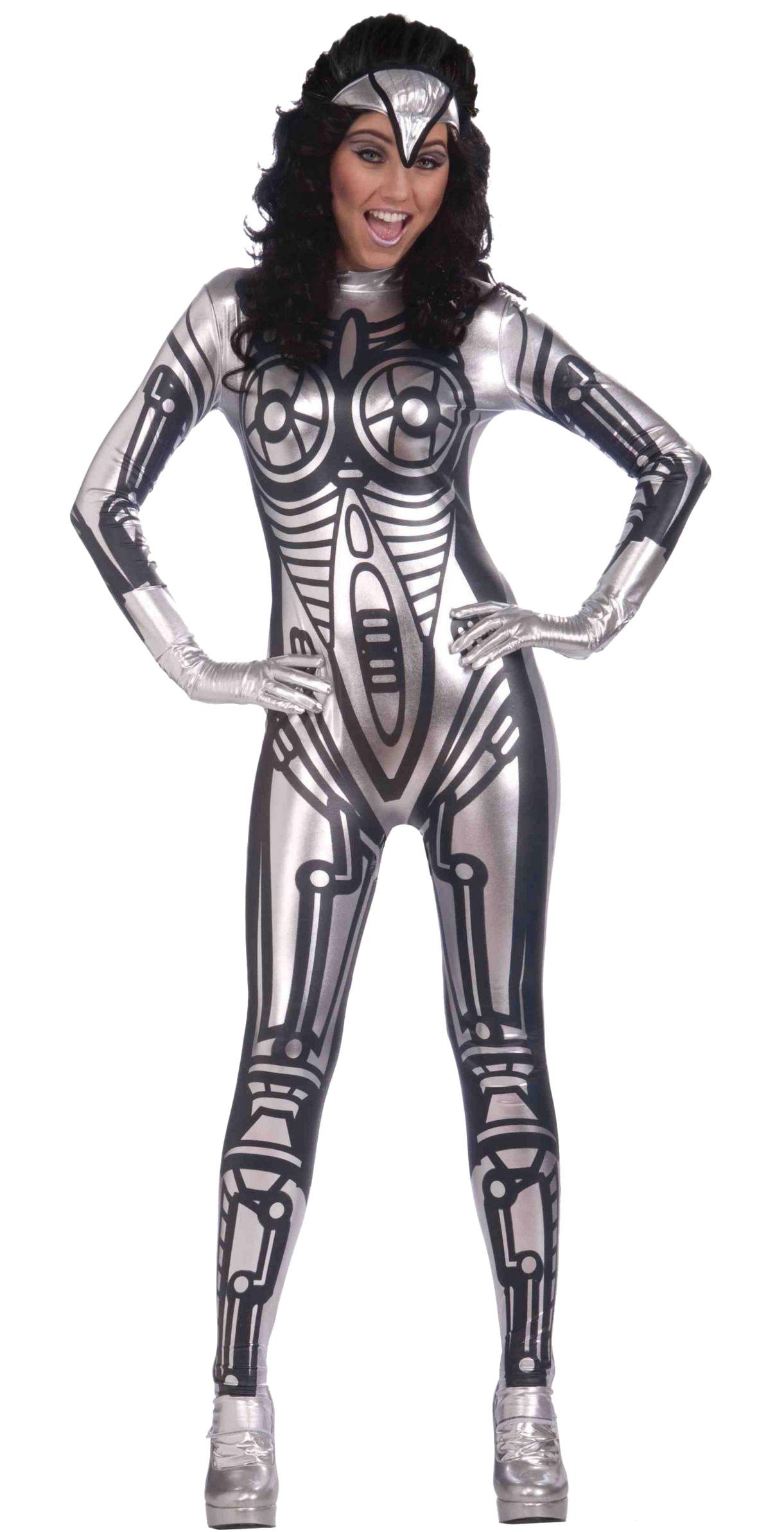Cyborg Costume or Female Robot Costume - one-size 10-14 AC286 available here at Karnival Costumes online party shop