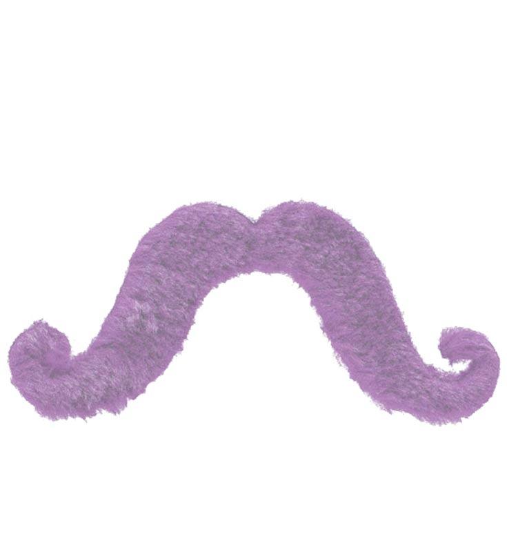 Handlebar Moustache in Purple by Amscan 390122.14 from a huge collection of false moustaches at Karnival Costumes online party shop