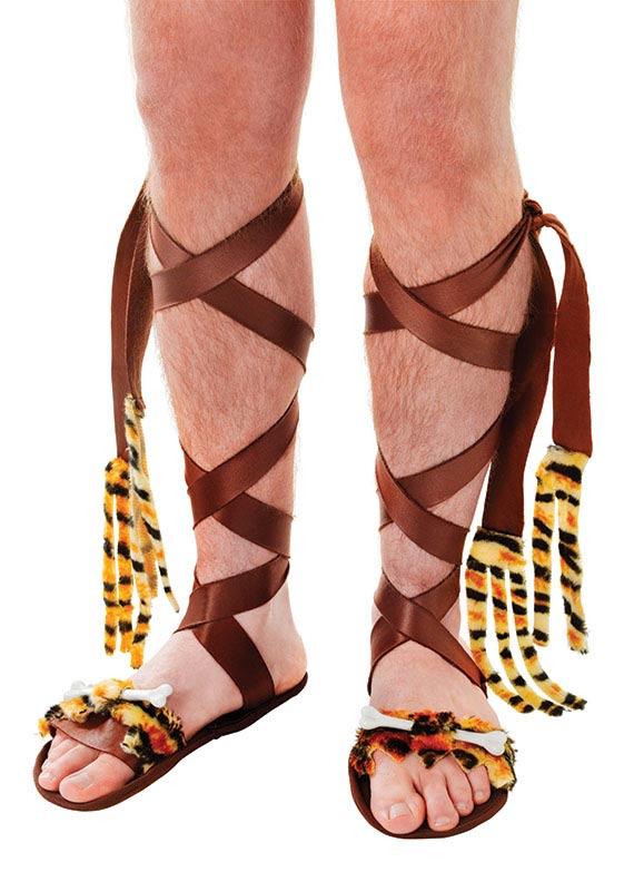 Pre-historic Stoneage Caveman Sandals by Bristol Novelties BA408 available here at Karnival Costumes online party shop