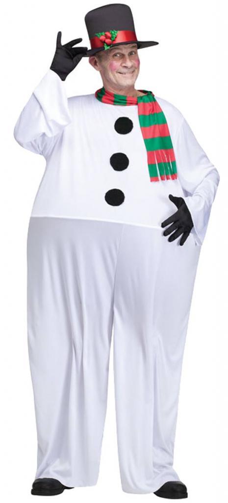 Hooped Frosty the Snowman Costume - Adult Fancy Dress for Christmas