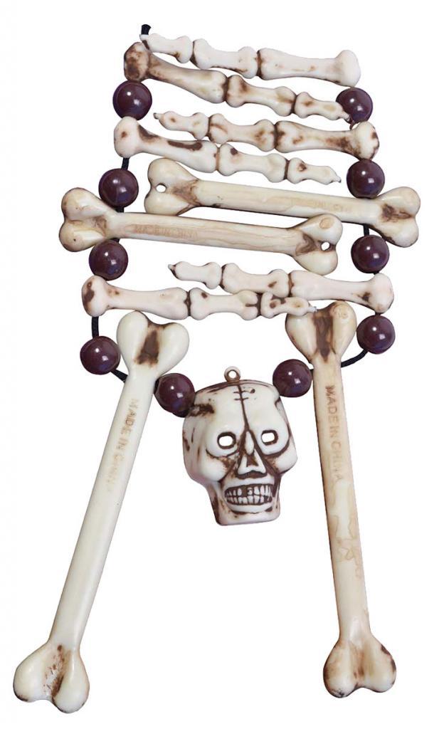 Bone and Skull Necklace by Bristol Novelties BA012 and from a collection of costume accessories at Karnival Costumes online party shop