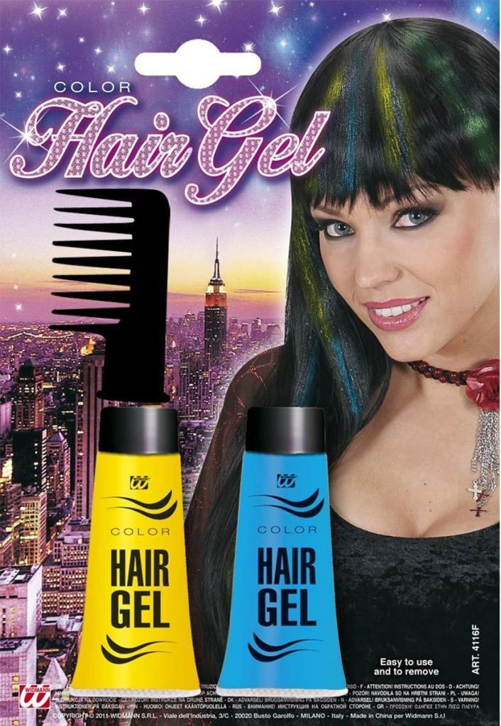 Hair Gel Colouring Set with Comb from Karnival Costumes