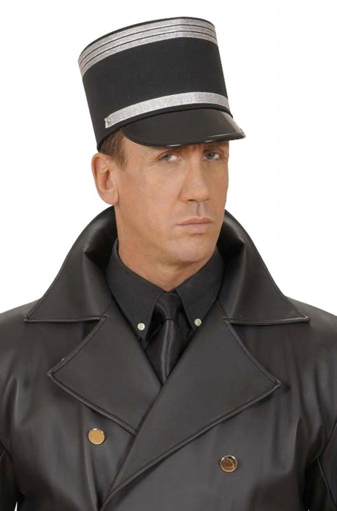 An altogether more menacing look for our Black Kepi Hat available from Karnival Costumes