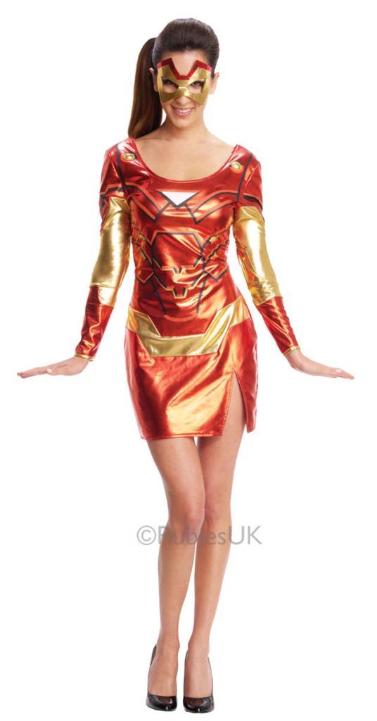 Tony Stark's PA Pepper Potts as Iroman Rescue Fancy Dress Costume for Adults from Karnival Costumes