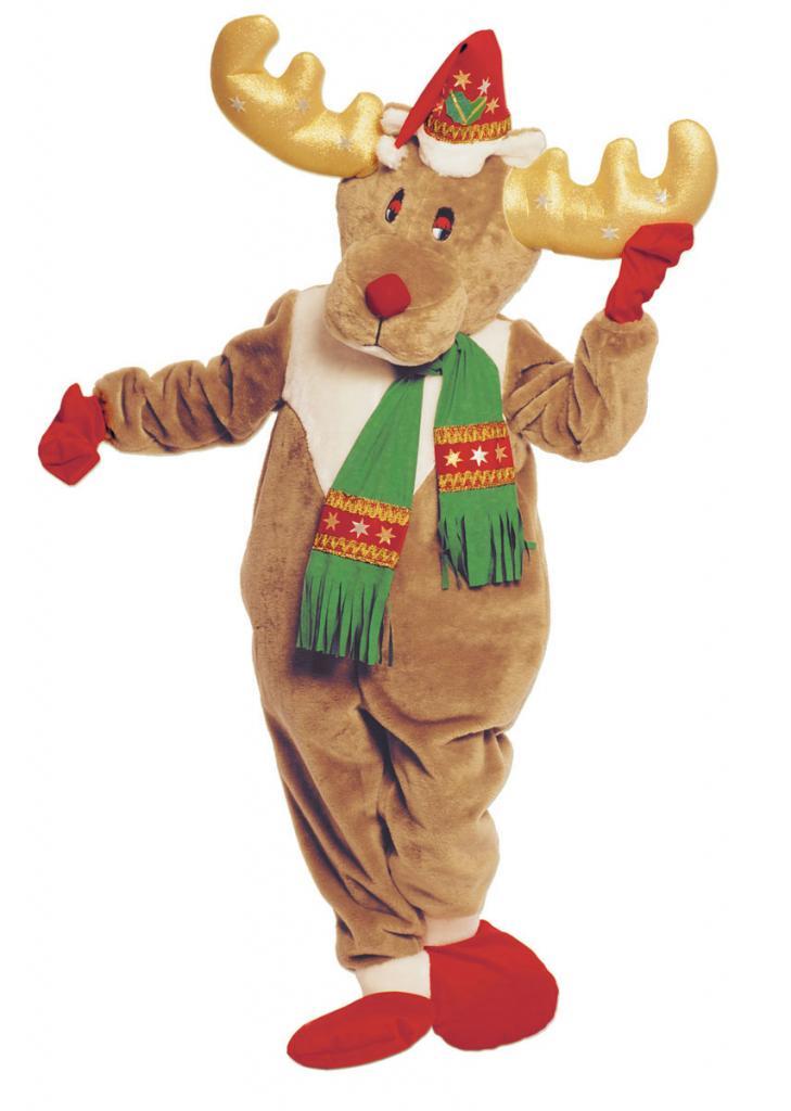 Professional Christmas Reindeer Mascot Adult Costume from Karnival Costumes