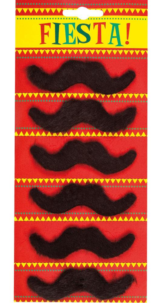 Mexican Moustaches - Black Pack of 6