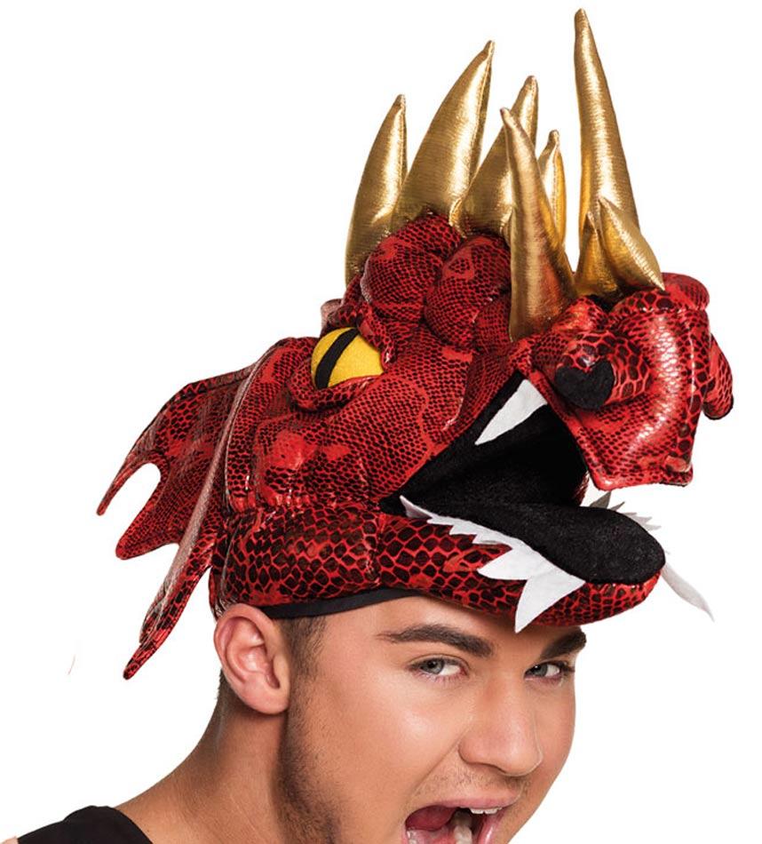 Chinese Red Dragon Hat 5675A available here at Karnival Costumes online party shop