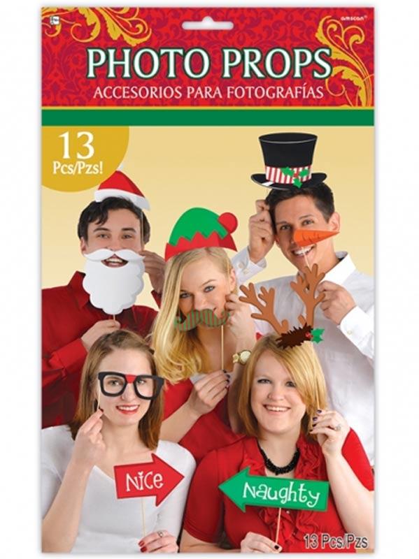 13 pc Christmas Photo Booth Kit by Amscan 395012 from Karnival Costumes