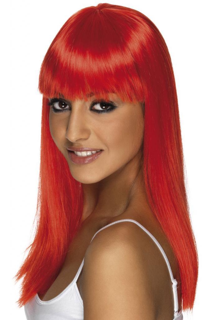 Glamourama Wig in Bright Red for Ladies by manufacturer Smiffys and available from Karnival Costumes