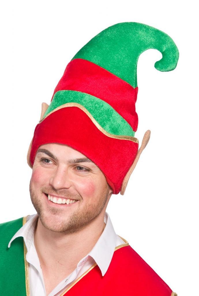 Adult's Christmas Elf Hat with Ears by Wicked XM-4612 and available from Karnival Costumes
