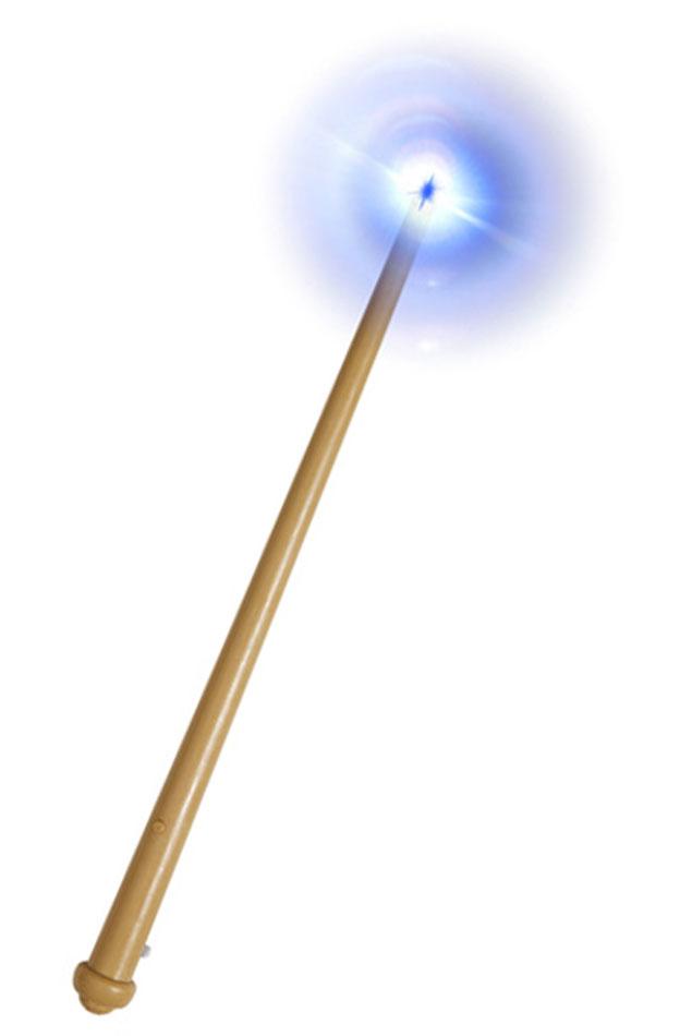 Magic Wand which lights up and which has sound by Widmann 9805M and available from Karnival Costumes and probably Ollivander's Wand Shop in old London!