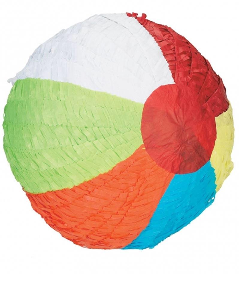 Beach Ball Pinata 28cm in diameter by Amscan P12952 and available from Karnival Costumes online party shop