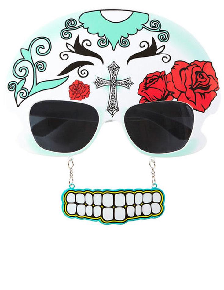 Day of the Dead Glasses with Teeth by Widmann 14399 and available here at Karnival Costumes online Halloween shop