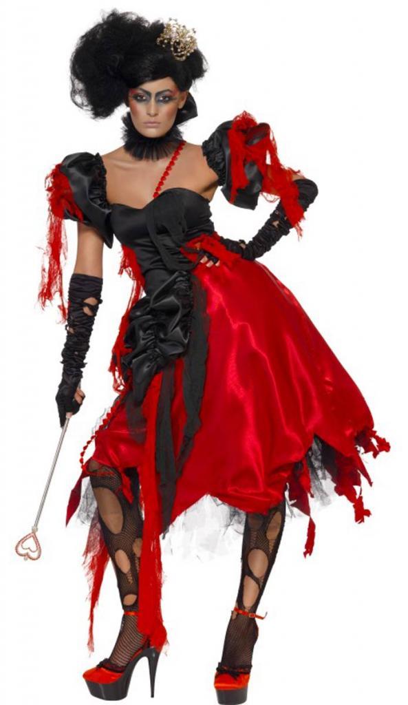 Once Upon a Nightmare Queen of Hearts Fancy Dress Costume for Halloween by Smiffys 23020 available here at Karnival Costumes Online Halloween Party Shop