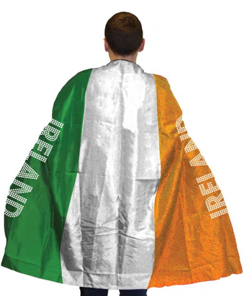Ireland Flag Body Cape wearable supporters flag in one size fits all by Amsan 993922 available here at Karnival Costumes online party shop
