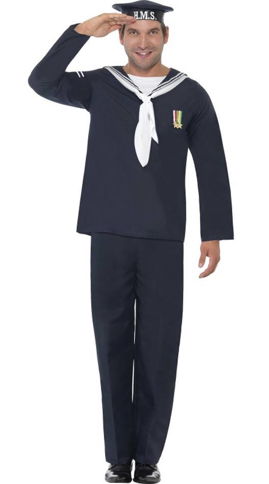 Navy Seaman Fancy Dress Costume for Adults by Smiffys 22129 available here at Karnival Costumes online party shop