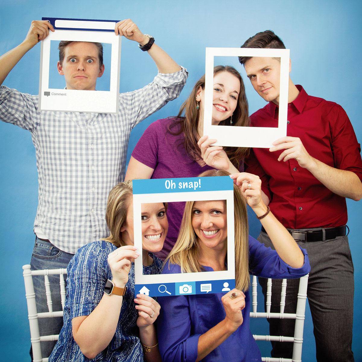 Pack of 3 Social Media Photo Frames by Creative Party 324566 available here at Karnival Costumes online party shop