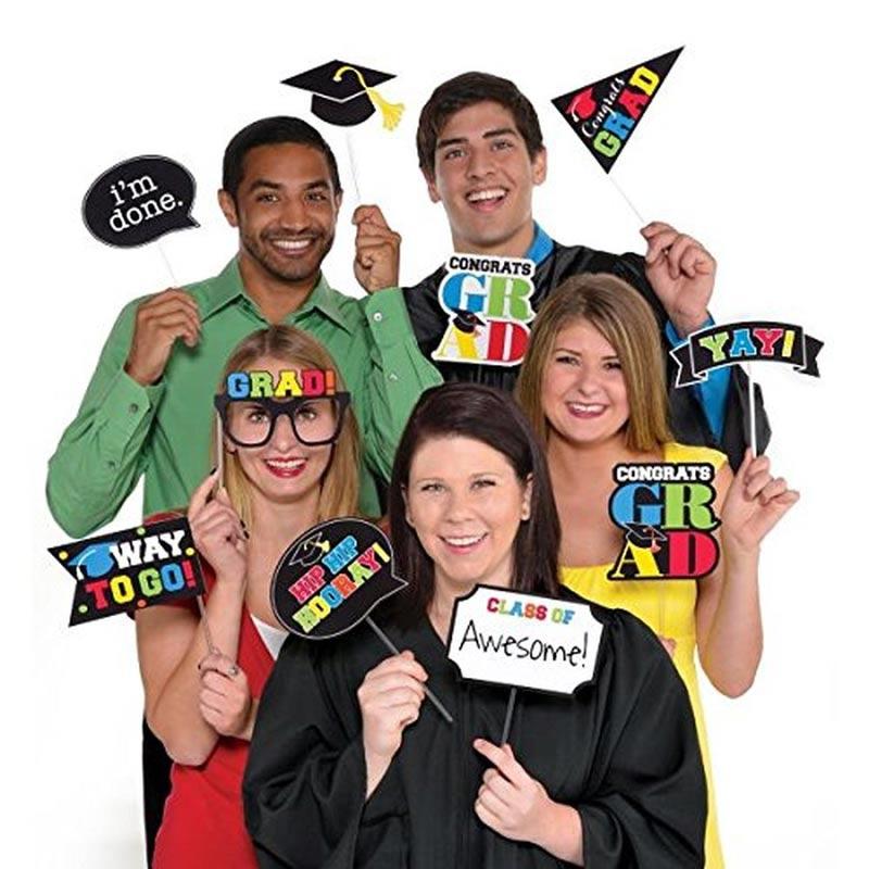 Graduate Photo Props Kit by Amscan 396998 available here at Karnival Costumes online Graduation party shop