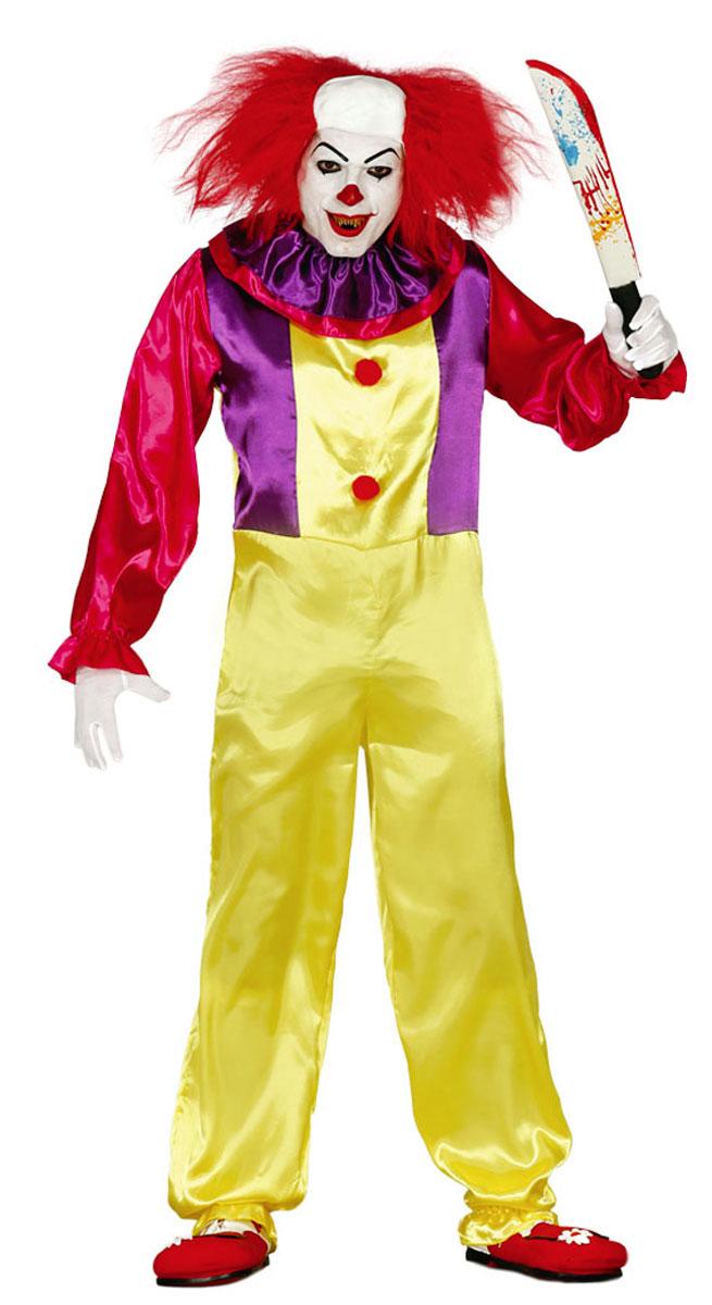 Killer Clown Costume for Adults by Guirca 84317 available in med and lrg here at Karnival Costumes online Halloween shop